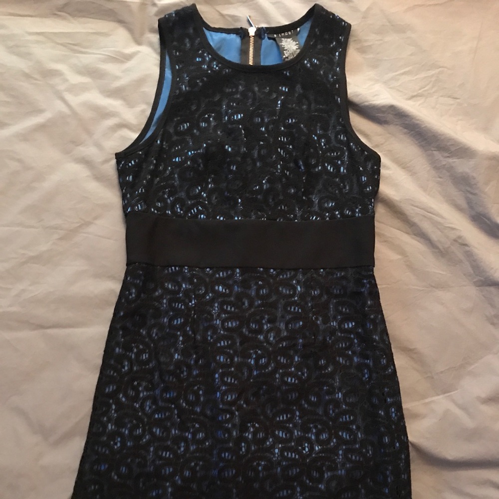 Black/Blue Lace Dress